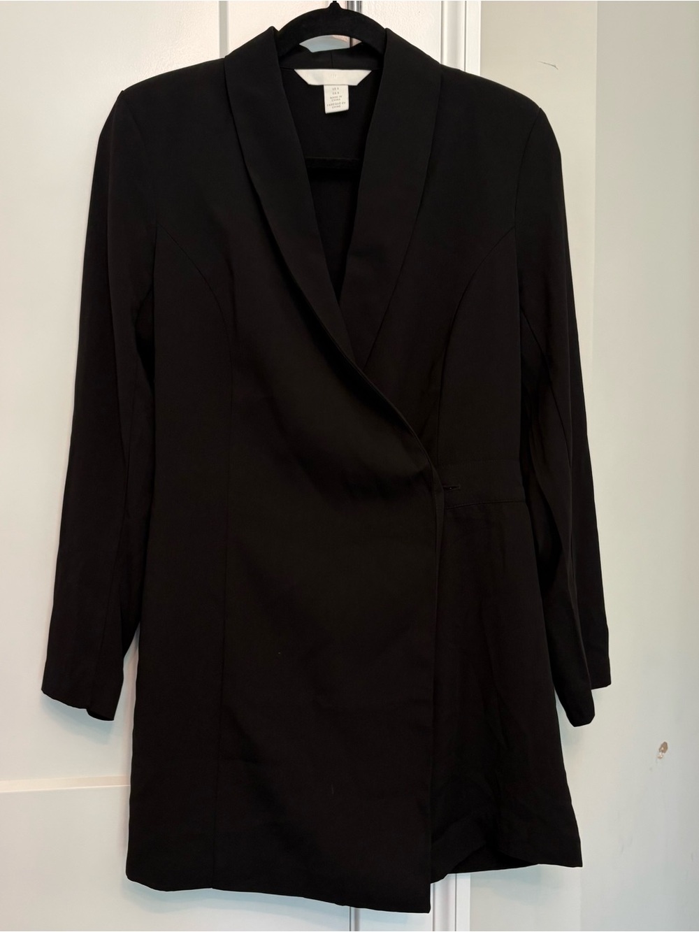 Women's H&M Black Double-Breasted Blazer Romper sz 6